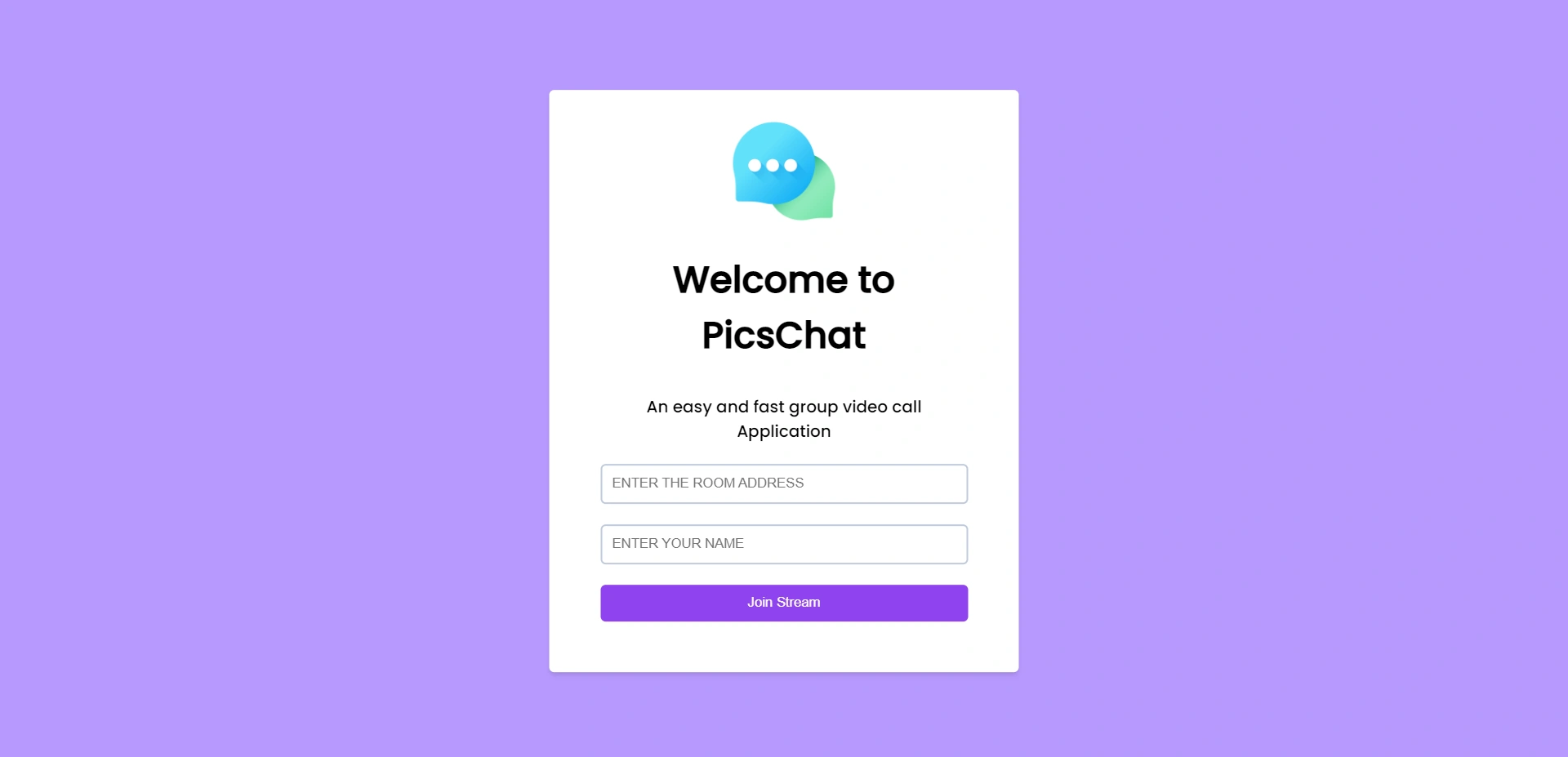PicsChat website preview image